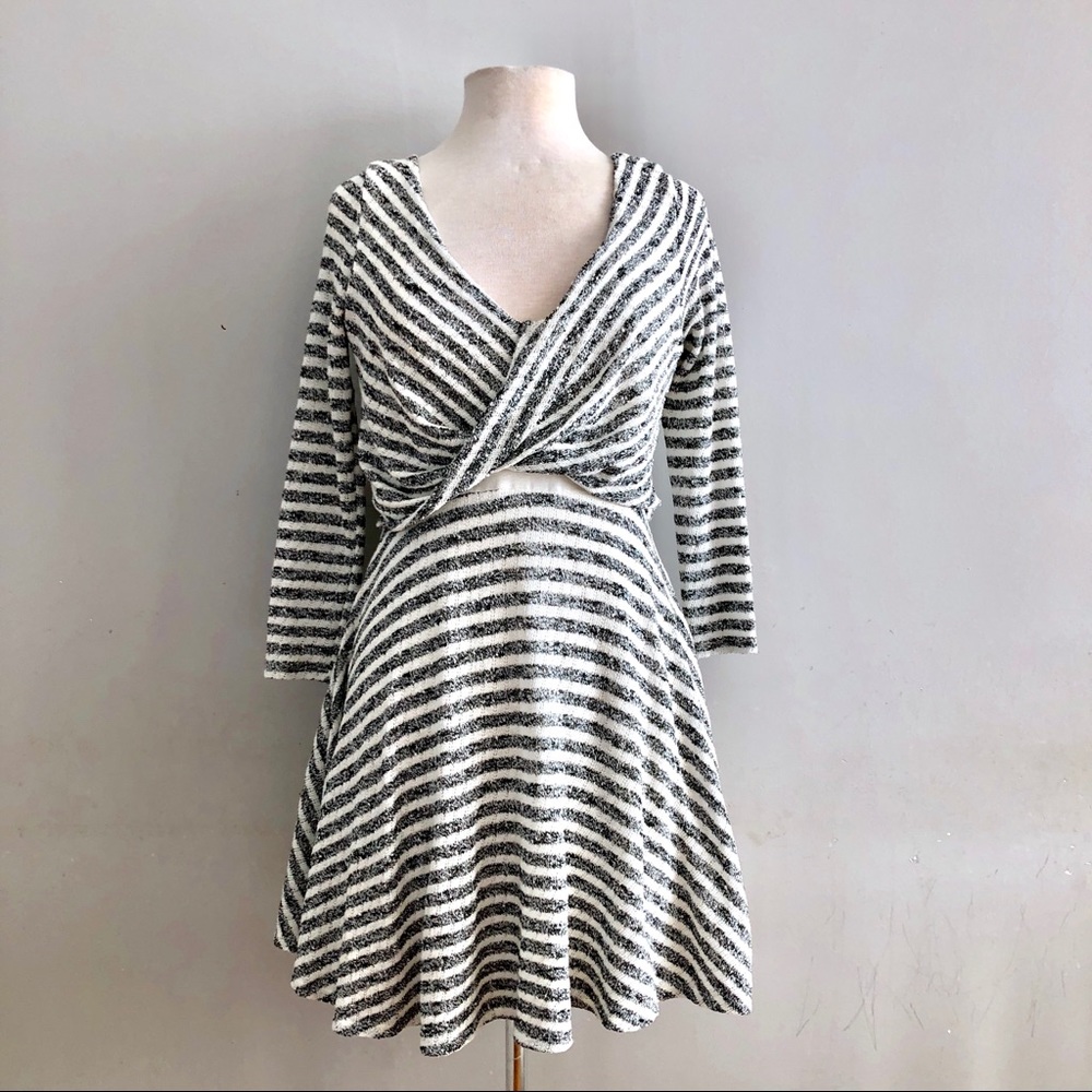 Free People Striped Knit Maverick grey dress M